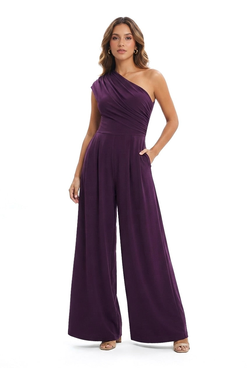 Tangelo Asymmetrical Wide Leg Jumpsuit- CUSTOMIZED COLOR