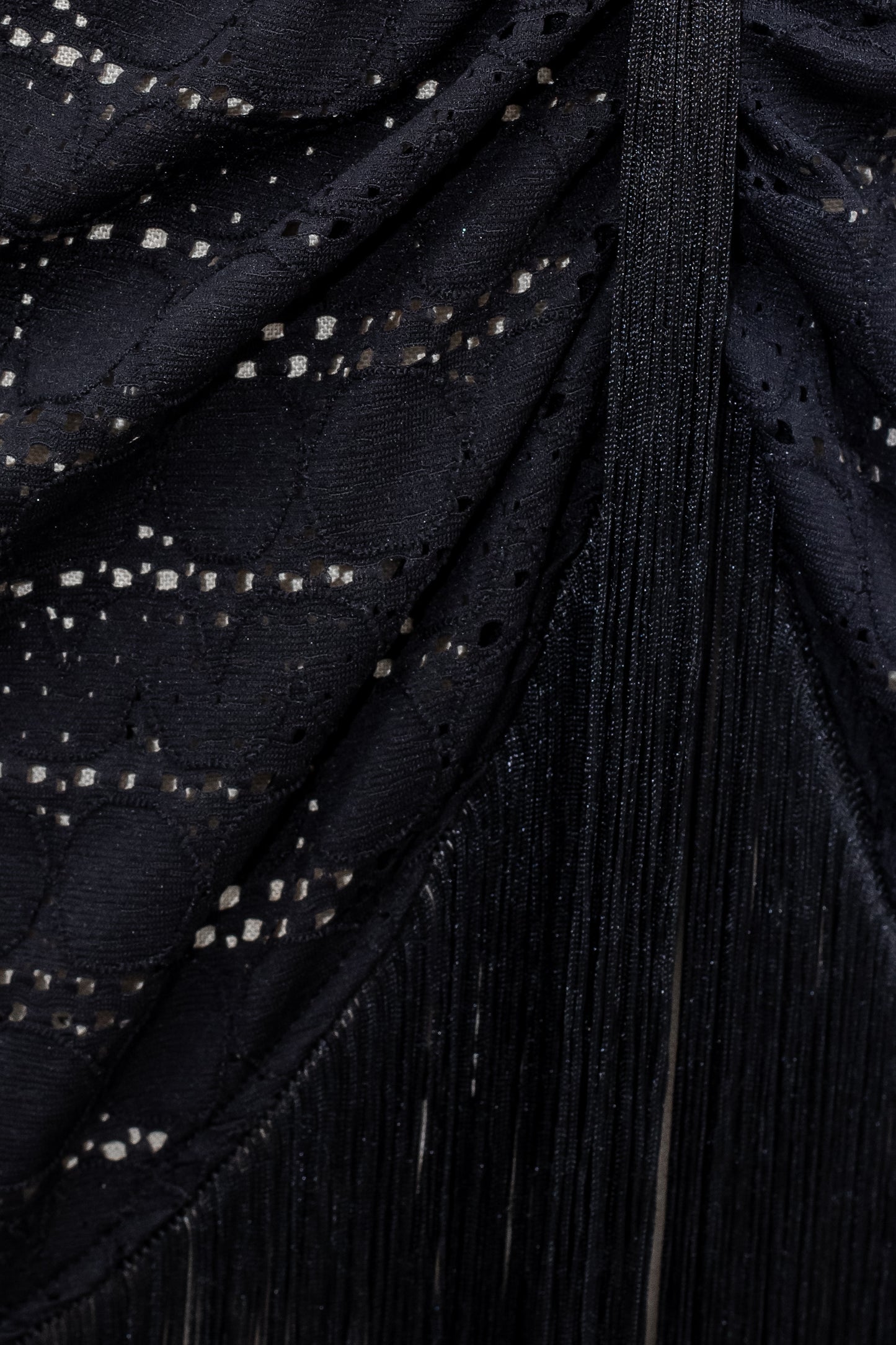 Black Sand Asymmetrical Fringe Skirt Cover-Up