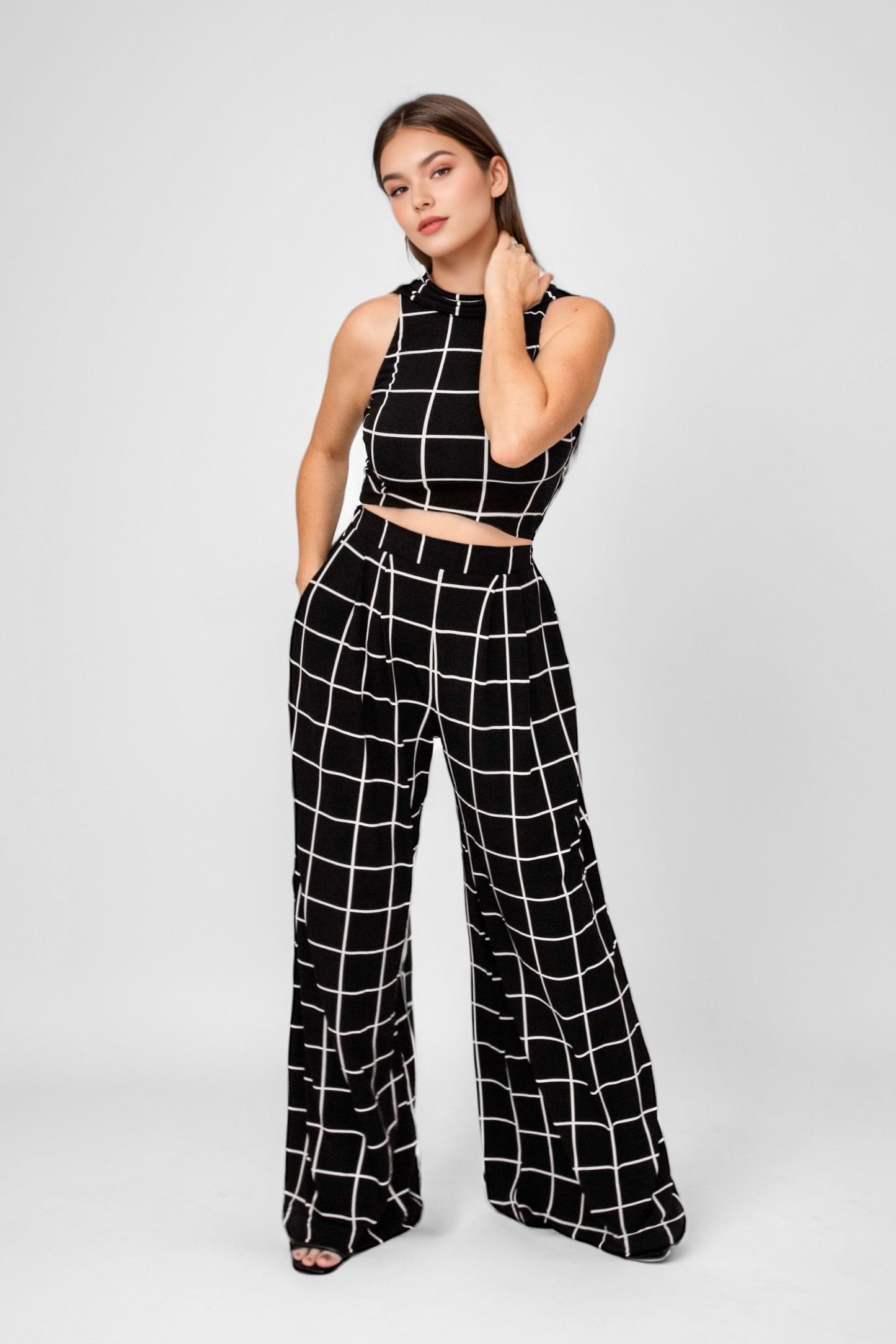 Craving Comfort Plaid High Waist Palazzo Pants