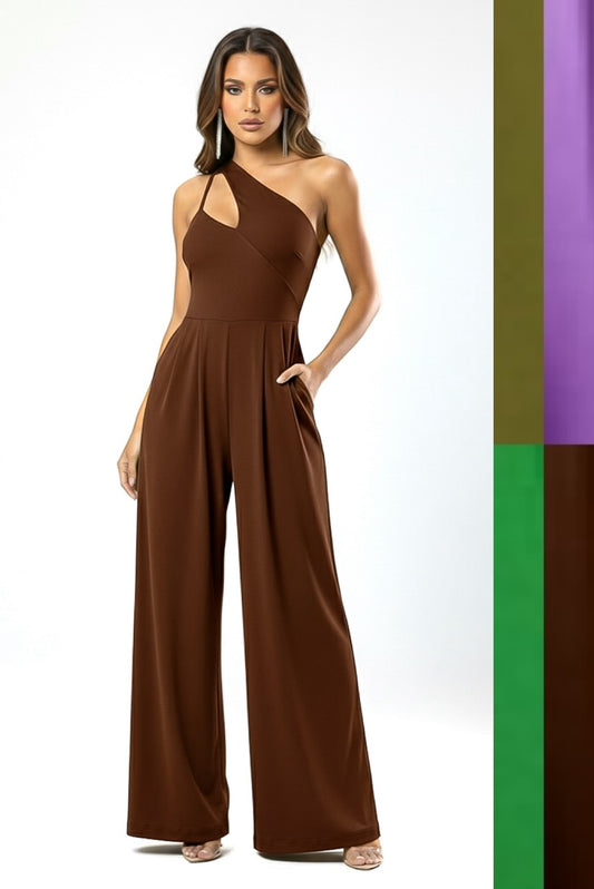 So Comfy Asymmetric Wide Leg Jumpsuit-CUSTOMIZED COLOR