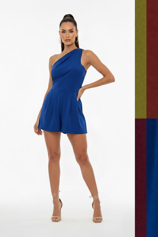 Isole Asymmetrical Jersey Romper- CUSTOMIZED COLOR