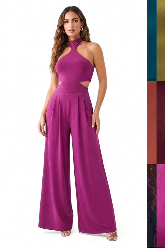 Elena Cutout & Wide Leg Jumpsuit- CUSTOMIZED COLOR