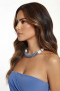 Celestial Lava & White Stone Necklace
