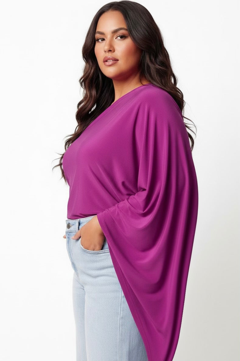 Catalina Asymmetric Draped Top - CUSTOMIZED COLOR