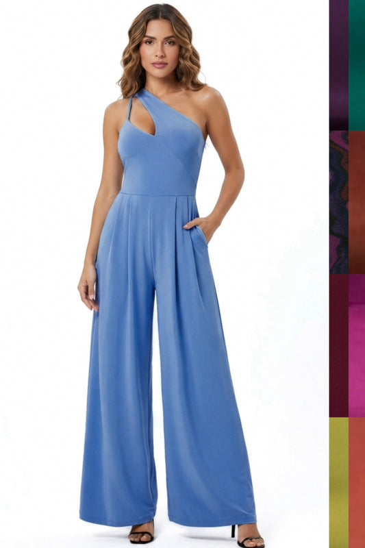 So Comfy Asymmetric Wide Leg Jumpsuit-CUSTOMIZED COLOR