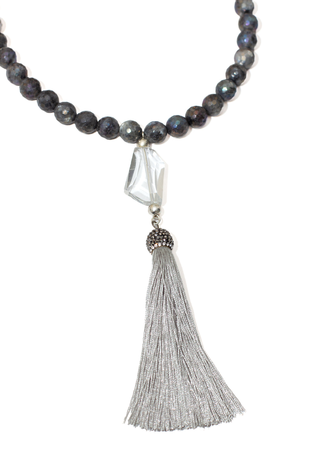 Mystique Labradorite Tassel Necklace