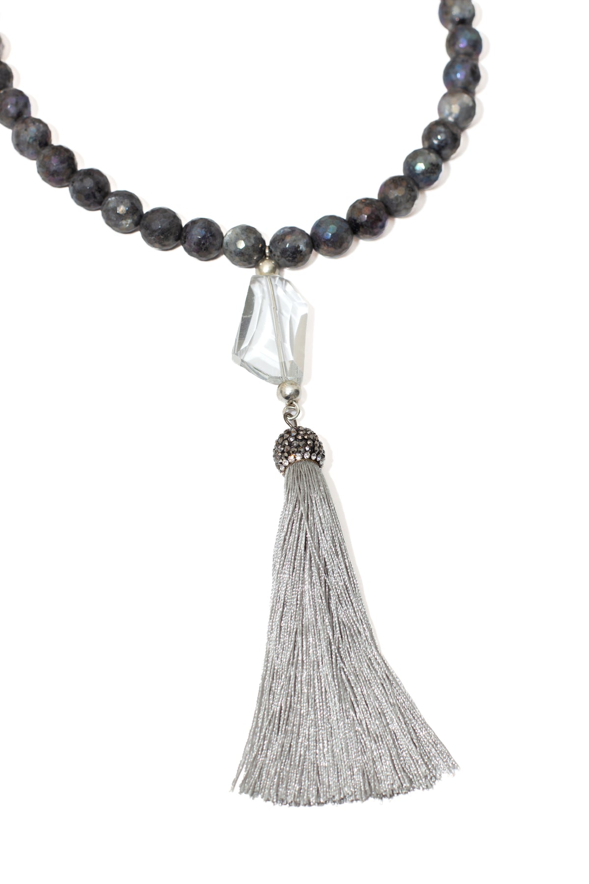 Mystique Labradorite Tassel Necklace