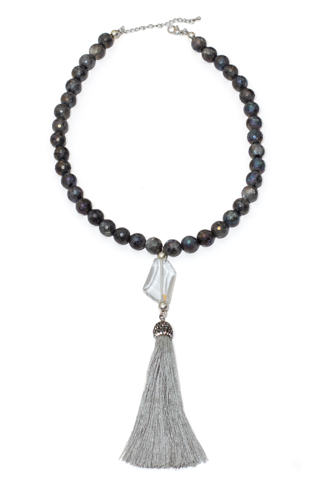 Mystique Labradorite Tassel Necklace