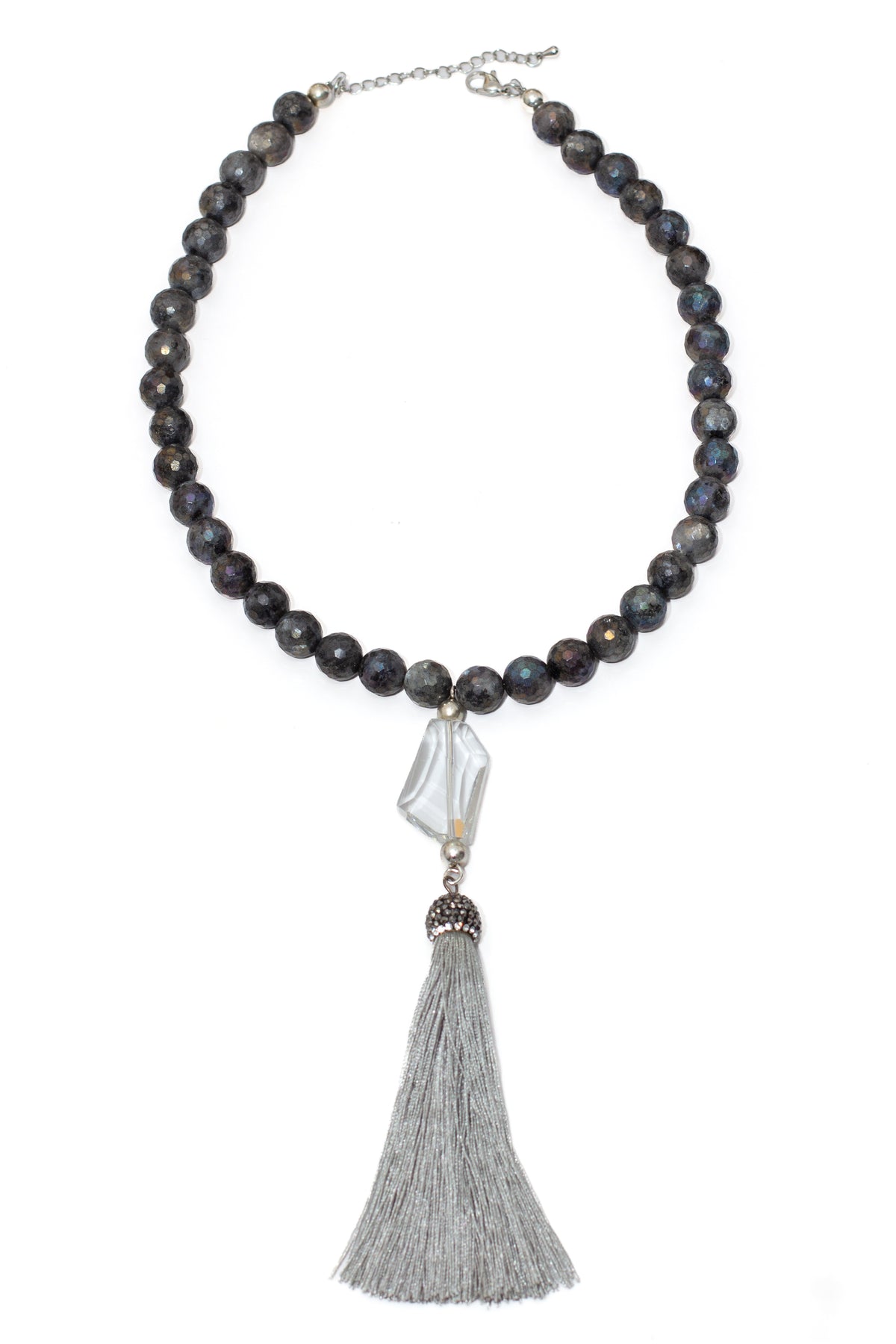 Mystique Labradorite Tassel Necklace