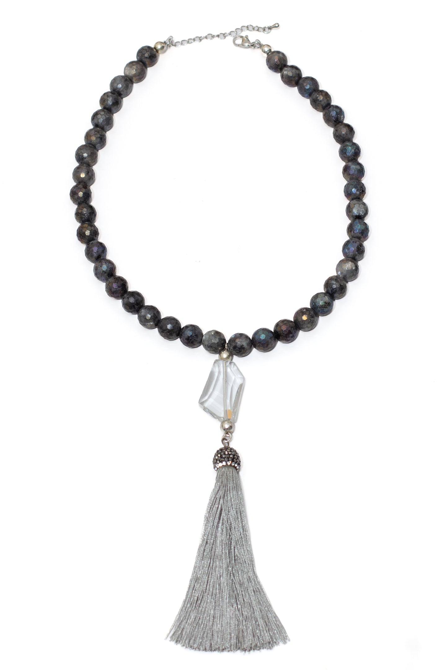 Mystique Labradorite Tassel Necklace