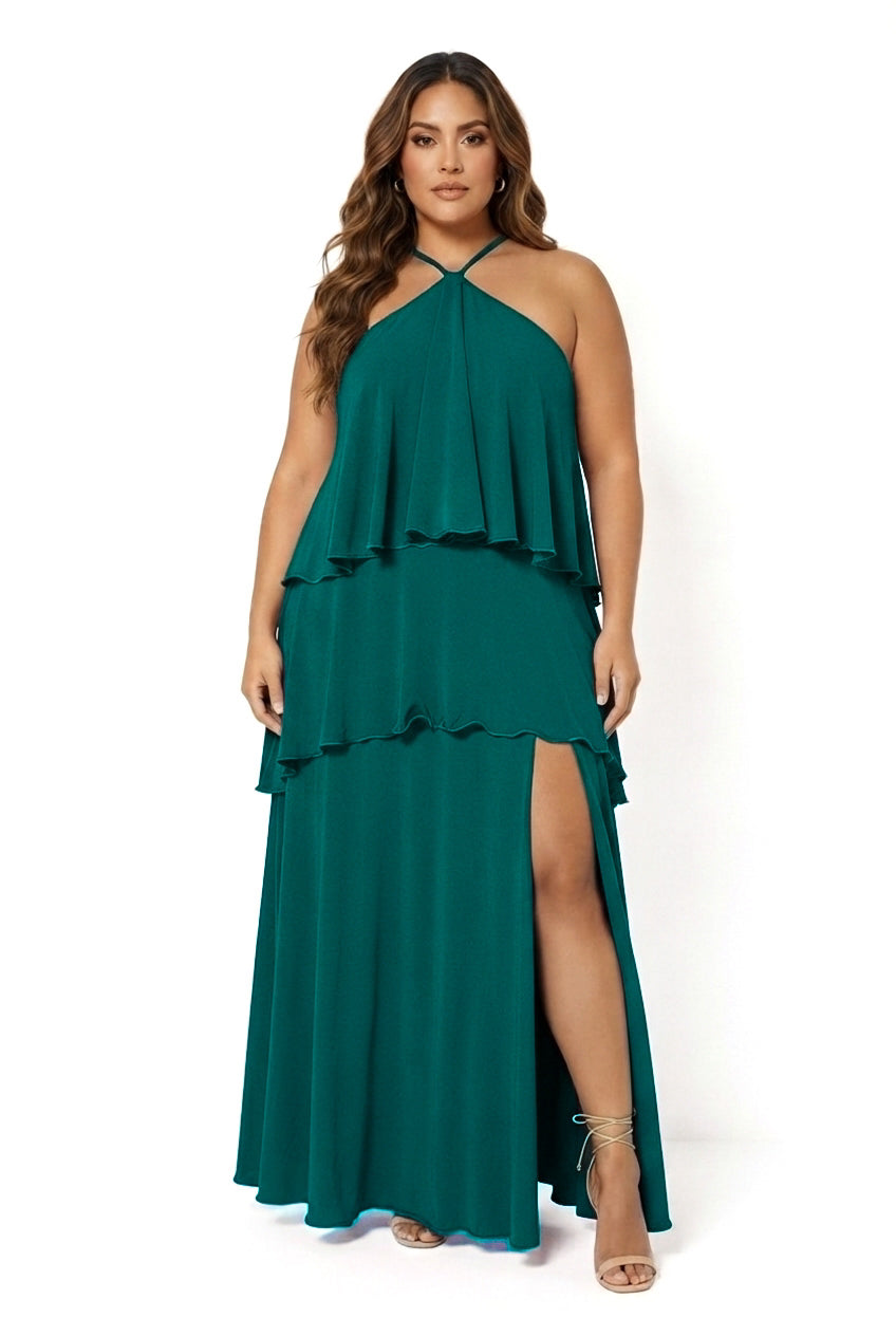 Victoria Ruffled Maxi Dress - CUSTOMIZED COLOR