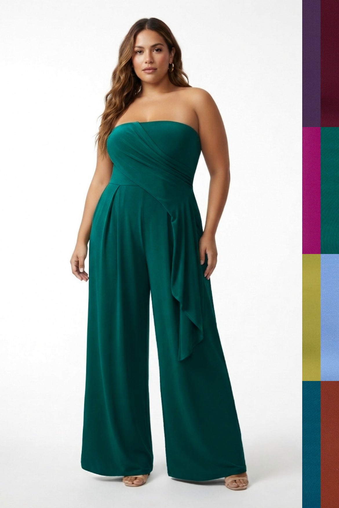 Plumeria Strapless Draped Jumpsuit – CUSTOMIZED COLOR