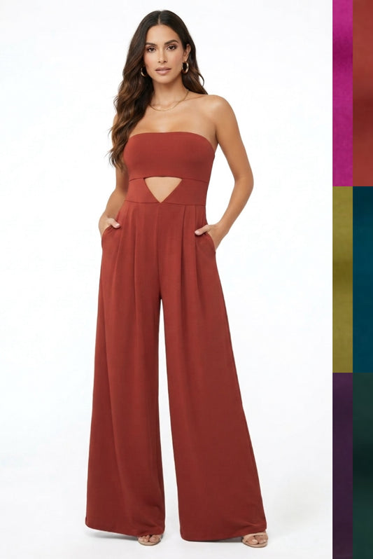 Lía Cutout & Wide Leg Jumpsuit – CUSTOMIZED COLOR