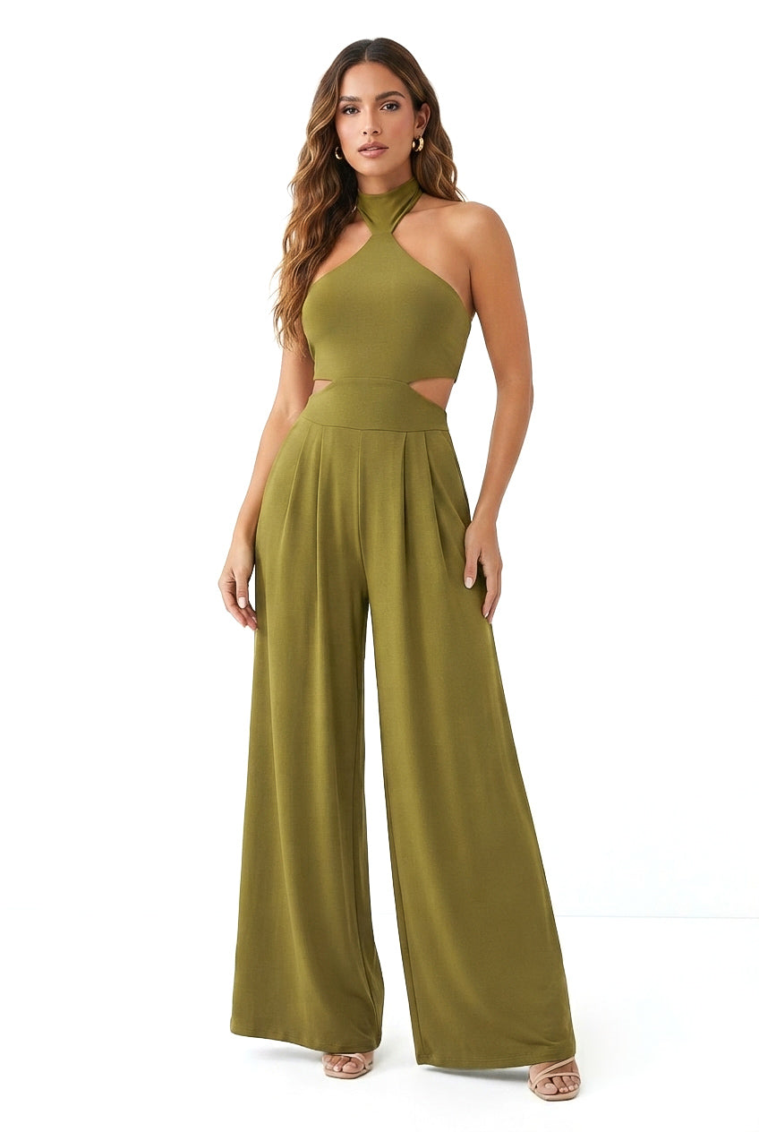 Elena Cutout & Wide Leg Jumpsuit- CUSTOMIZED COLOR