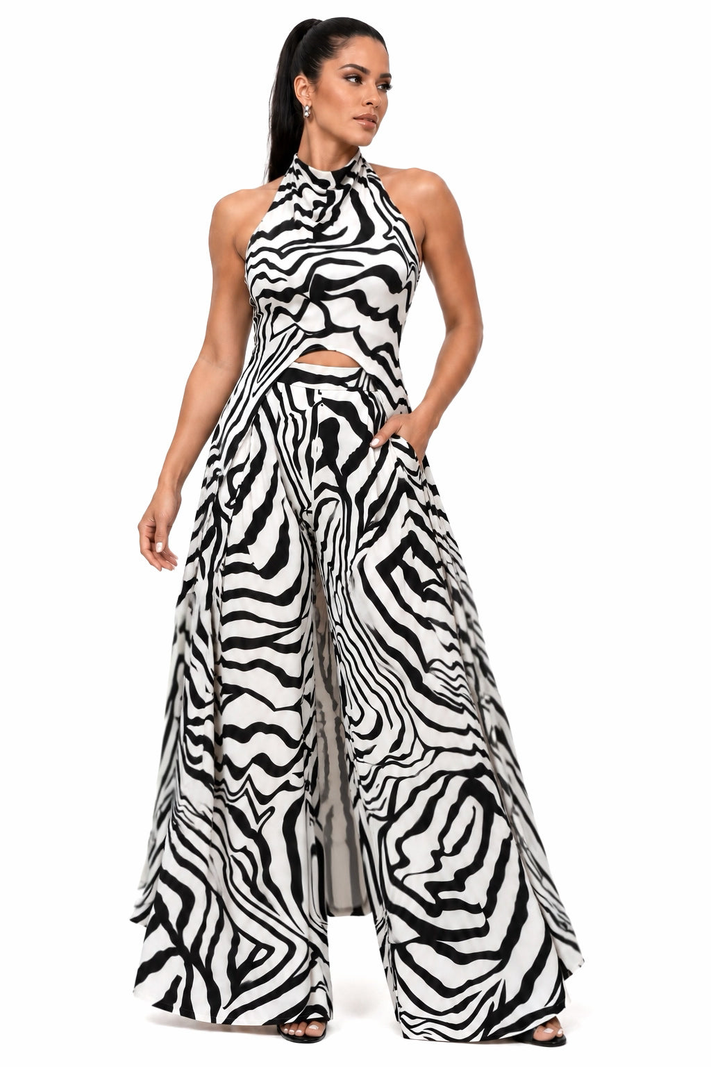 Bold Instinct Zebra Draped Tunic